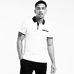 Selected Homme SLHPatterson Print Short Sleeve Polo Shirt  N106-2